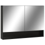 Armario de baño con espejo negro 80x15x60 cm de vidaXL, Tocadores de baño - Ref: Foro24-323605, Precio: 118,40 €, Descuento: %