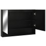 Armario de baño con espejo negro 80x15x60 cm de vidaXL, Tocadores de baño - Ref: Foro24-323605, Precio: 118,40 €, Descuento: %