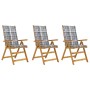 Folding garden chairs 3 pcs solid acacia wood cushions by vidaXL, Garden chairs - Ref: Foro24-3064118, Price: 278,31 €, Disco...