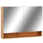 Mueble de baño con espejo LED MDF roble 80x15x60 cm de vidaXL, Tocadores de baño - Ref: Foro24-323606, Precio: 126,75 €, Desc...