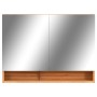 Mueble de baño con espejo LED MDF roble 80x15x60 cm de vidaXL, Tocadores de baño - Ref: Foro24-323606, Precio: 126,75 €, Desc...