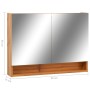 Mueble de baño con espejo LED MDF roble 80x15x60 cm de vidaXL, Tocadores de baño - Ref: Foro24-323606, Precio: 126,75 €, Desc...