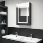 Armario de baño con espejo LED negro brillante 50x13x70 cm de vidaXL, Tocadores de baño - Ref: Foro24-326489, Precio: 166,41 ...