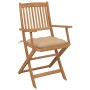 4 pcs folding garden chairs and solid acacia wood cushions by vidaXL, Garden chairs - Ref: Foro24-3064635, Price: 226,98 €, D...