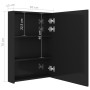 Armario de baño con espejo LED negro brillante 50x13x70 cm de vidaXL, Tocadores de baño - Ref: Foro24-326489, Precio: 166,41 ...