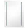 Armario de baño con espejo LED blanco brillante 50x13x70 cm de vidaXL, Tocadores de baño - Ref: Foro24-326501, Precio: 112,94...