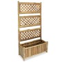 Garden planter with bamboo trellis 70 cm by vidaXL, Pots and planters - Ref: Foro24-43714, Price: 73,99 €, Discount: %