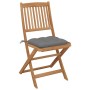 4 pcs folding garden chairs and solid acacia wood cushions by vidaXL, Garden chairs - Ref: Foro24-3064687, Price: 197,00 €, D...