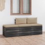 Pallet garden furniture 3 pieces with solid pine wood cushions by vidaXL, Garden sets - Ref: Foro24-3061758, Price: 248,99 €,...