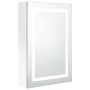 Armario de baño con espejo LED blanco brillante 50x13x70 cm de vidaXL, Tocadores de baño - Ref: Foro24-326494, Precio: 140,00...