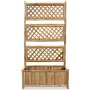 Garden planter with bamboo trellis 70 cm by vidaXL, Pots and planters - Ref: Foro24-43714, Price: 73,99 €, Discount: %