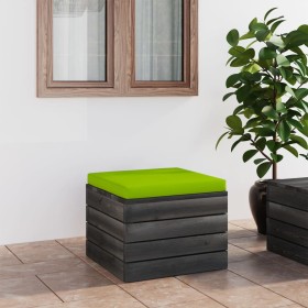 Pallet ottoman for garden with pine wood cushion by vidaXL, Modular outdoor sofas - Ref: Foro24-3061706, Price: 69,13 €, Disc...