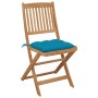 4 pcs folding garden chairs and solid acacia wood cushions by vidaXL, Garden chairs - Ref: Foro24-3064690, Price: 196,83 €, D...