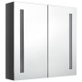 Armario de baño con espejo LED gris brillante 62x14x60 cm de vidaXL, Tocadores de baño - Ref: Foro24-326521, Precio: 118,99 €...