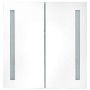 Armario de baño con espejo LED gris brillante 62x14x60 cm de vidaXL, Tocadores de baño - Ref: Foro24-326521, Precio: 118,99 €...