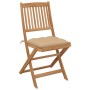 4 pcs folding garden chairs and solid acacia wood cushions by vidaXL, Garden chairs - Ref: Foro24-3064689, Price: 217,35 €, D...