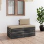 Garden furniture made of 2-piece pallets with solid pine wood cushions by vidaXL, Garden sets - Ref: Foro24-3061674, Price: 1...