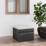 Gartenhocker aus Paletten mit Kissen aus Kiefernholz von vidaXL, Modulare Sofas für den Außenbereich - Ref: Foro24-3061697, P...