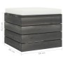 Pallet ottoman for garden with pine wood cushion by vidaXL, Modular outdoor sofas - Ref: Foro24-3061697, Price: 76,97 €, Disc...