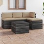 Pallet garden furniture 5 pieces with solid pine wood cushions by vidaXL, Garden sets - Ref: Foro24-3061794, Price: 369,05 €,...