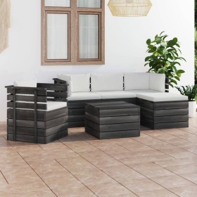 Pallet garden furniture 6 pieces with solid pine wood cushions by vidaXL, Garden sets - Ref: Foro24-3061853, Price: 553,89 €,...