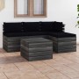 Pallet garden furniture 5 pieces with solid pine wood cushions by vidaXL, Garden sets - Ref: Foro24-3061798, Price: 370,33 €,...