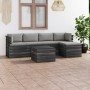 Garden pallet furniture 6 pieces cushions solid pine wood by vidaXL, Garden sets - Ref: Foro24-3061864, Price: 492,85 €, Disc...