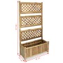 Garden planter with bamboo trellis 70 cm by vidaXL, Pots and planters - Ref: Foro24-43714, Price: 73,99 €, Discount: %