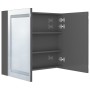 Badezimmerschrank mit LED-Spiegel glänzend grau 80x12x68 cm von vidaXL, Badezimmerwaschtische - Ref: Foro24-326514, Preis: 16...