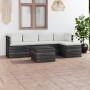 Garden pallet furniture 6 pieces cushions solid pine wood by vidaXL, Garden sets - Ref: Foro24-3061865, Price: 557,21 €, Disc...