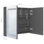 Armario de baño con espejo LED gris brillante 80x12x68 cm de vidaXL, Tocadores de baño - Ref: Foro24-326514, Precio: 162,71 €...