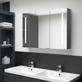 Mueble de baño con espejo LED 89x14x62 cm de vidaXL, Tocadores de baño - Ref: Foro24-326527, Precio: 154,15 €, Descuento: %