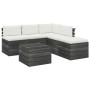 Pallet garden furniture 6 pieces with pine wood cushions by vidaXL, Garden sets - Ref: Foro24-3061925, Price: 485,99 €, Disco...