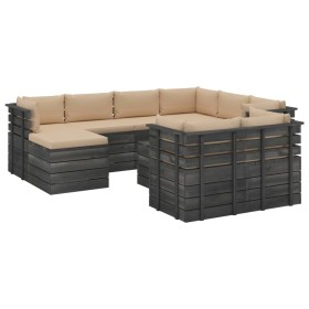 Garden pallet furniture 10 pcs solid pine wood cushions by vidaXL, Garden sets - Ref: Foro24-3062082, Price: 944,99 €, Discou...