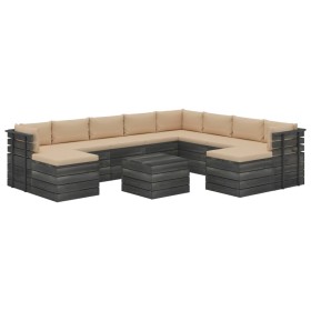 Gartenpalettenmöbel 11 Stück Kissen aus massivem Kiefernholz von vidaXL, Gartensets - Ref: Foro24-3062094, Preis: 959,99 €, R...