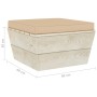 Garden pallet ottoman with impregnated fir wood cushion by vidaXL, Modular outdoor sofas - Ref: Foro24-3063375, Price: 60,55 ...