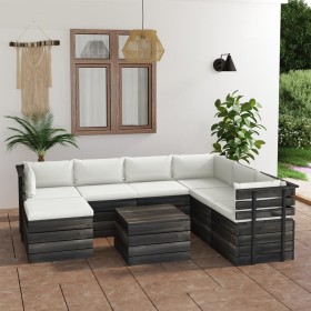 Pallet furniture for garden 8 pcs solid pine wood cushions by vidaXL, Garden sets - Ref: Foro24-3062045, Price: 747,99 €, Dis...