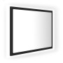 Glossy gray acrylic bathroom mirror 60x8.5x37 cm by vidaXL, bathroom vanities - Ref: Foro24-804918, Price: 36,06 €, Discount: %