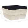 Garden pallet ottoman with impregnated fir wood cushion by vidaXL, Modular outdoor sofas - Ref: Foro24-3063379, Price: 60,37 ...