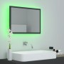 Glossy gray acrylic bathroom mirror 60x8.5x37 cm by vidaXL, bathroom vanities - Ref: Foro24-804918, Price: 36,06 €, Discount: %