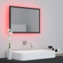 Glossy gray acrylic bathroom mirror 60x8.5x37 cm by vidaXL, bathroom vanities - Ref: Foro24-804918, Price: 36,06 €, Discount: %