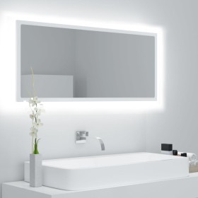 Espejo de baño LED acrílico blanco 100x8,5x37 cm de vidaXL, Tocadores de baño - Ref: Foro24-804940, Precio: 46,94 €, Descuent...