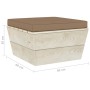 Garden pallet ottoman with impregnated fir wood cushion by vidaXL, Modular outdoor sofas - Ref: Foro24-3063380, Price: 60,55 ...