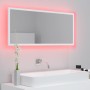 Espejo de baño LED acrílico blanco 100x8,5x37 cm de vidaXL, Tocadores de baño - Ref: Foro24-804940, Precio: 46,92 €, Descuent...