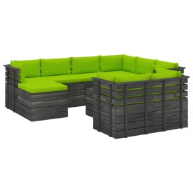 Garden pallet furniture 10 pcs solid pine wood cushions by vidaXL, Garden sets - Ref: Foro24-3062090, Price: 981,99 €, Discou...