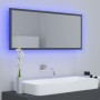 Espejo de baño LED acrílico gris 100x8,5x37 cm de vidaXL, Tocadores de baño - Ref: Foro24-804942, Precio: 45,69 €, Descuento: %