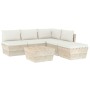 Garden furniture made of 6 pallet pieces and fir wood cushions. by vidaXL, Garden sets - Ref: Foro24-3063542, Price: 423,80 €...