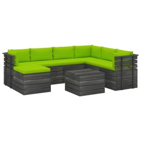 Pallet furniture for garden 8 pcs solid pine wood cushions by vidaXL, Garden sets - Ref: Foro24-3062054, Price: 764,99 €, Dis...