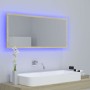 Espejo de baño LED acrílico color roble Sonoma 100x8,5x37 cm de vidaXL, Tocadores de baño - Ref: Foro24-804943, Precio: 51,16...