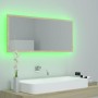 Espejo de baño LED acrílico color roble Sonoma 100x8,5x37 cm de vidaXL, Tocadores de baño - Ref: Foro24-804943, Precio: 51,16...